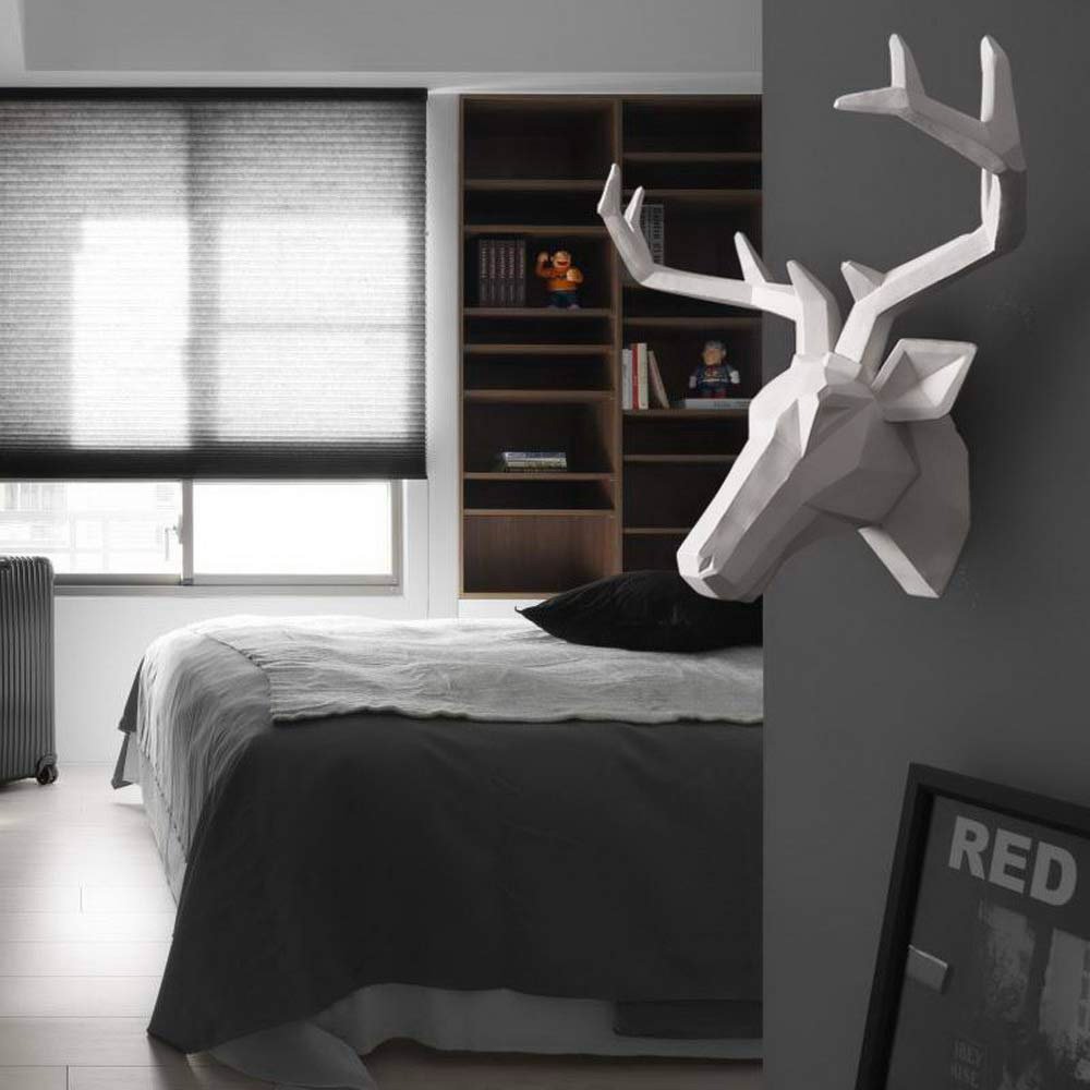 Black Resin Deer Head - Image 2