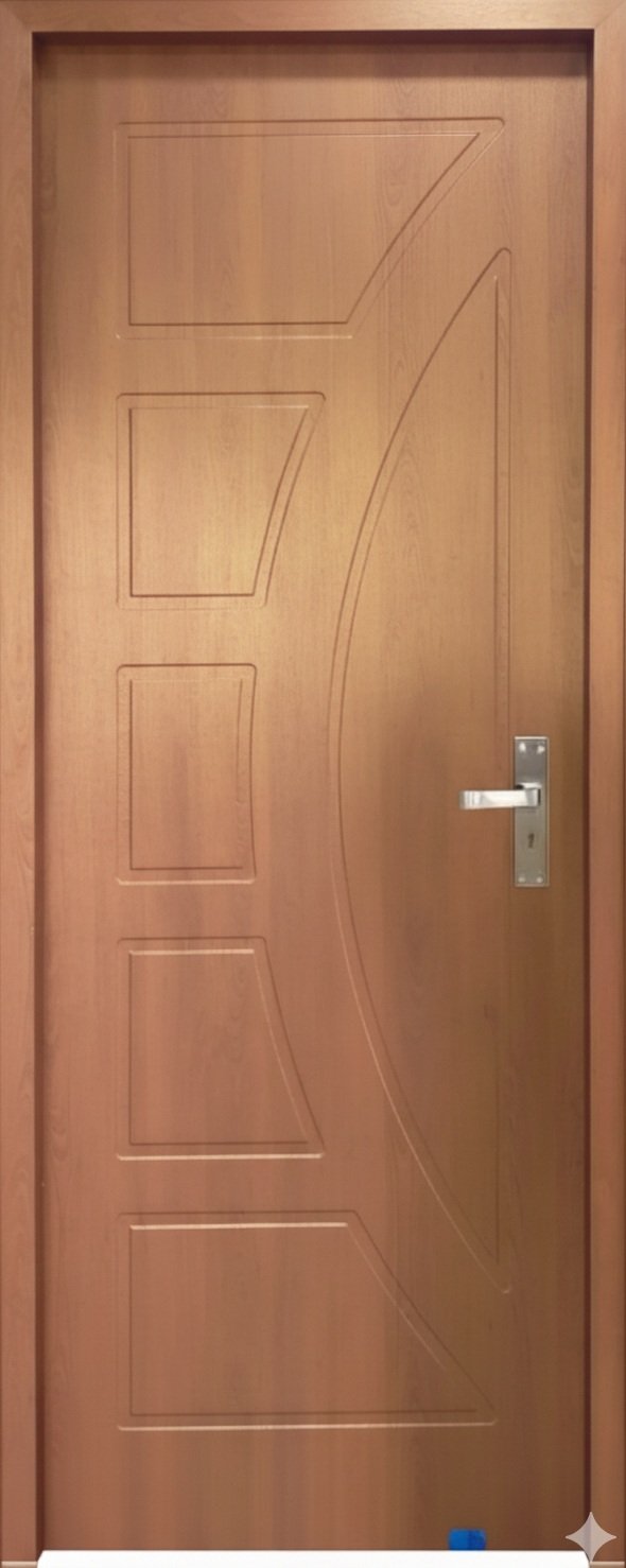 WALNUT SHADED WPC DOOR FRAME(4 X2) WITH WPC DOOR