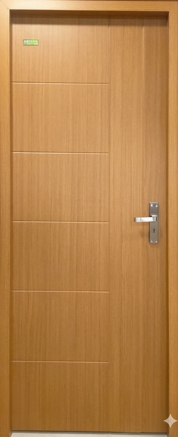 TEAK SHADED WPC DOOR FRAME(4 X 2) WITH WPC DOOR